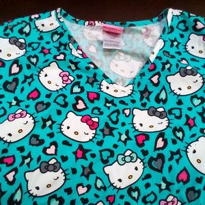 Hello Kitty 3 Pocket Scrub top